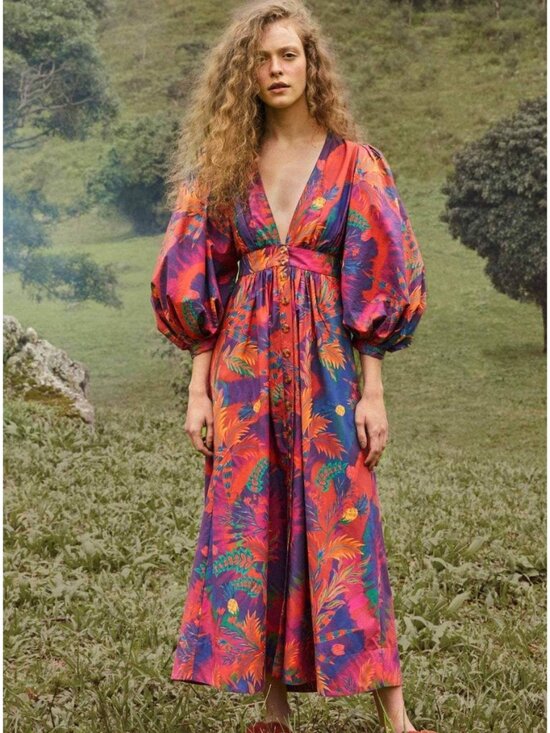 FARM Rio Dresses & Skirts - FARM Rio Tie Dye Forest Maxi Dress